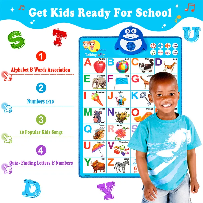 Alphabet ABC, 123 & Music Wall Poster বাচ্চাদের জন্য সেরা উপহার